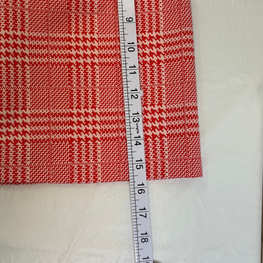 Forever 21 Y2K Womens Red Cream Plaid Houndstooth Mini Skirt Size 29 NEW NWT - Picture 9 of 10